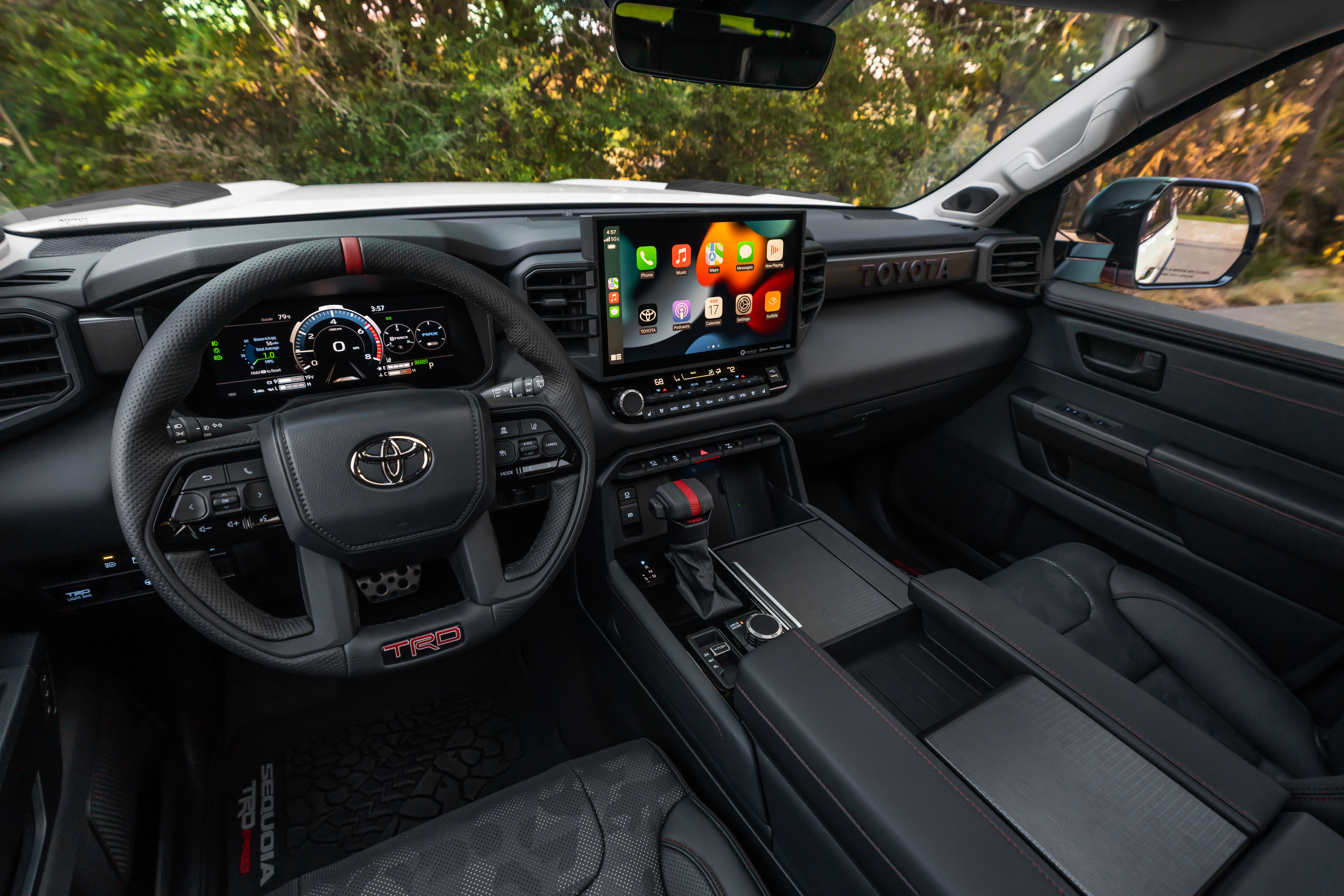 toyota sequoia trd pro 2023 051 interior front row infotainment system steering wheel suv 44628962702 jpg? i=AA