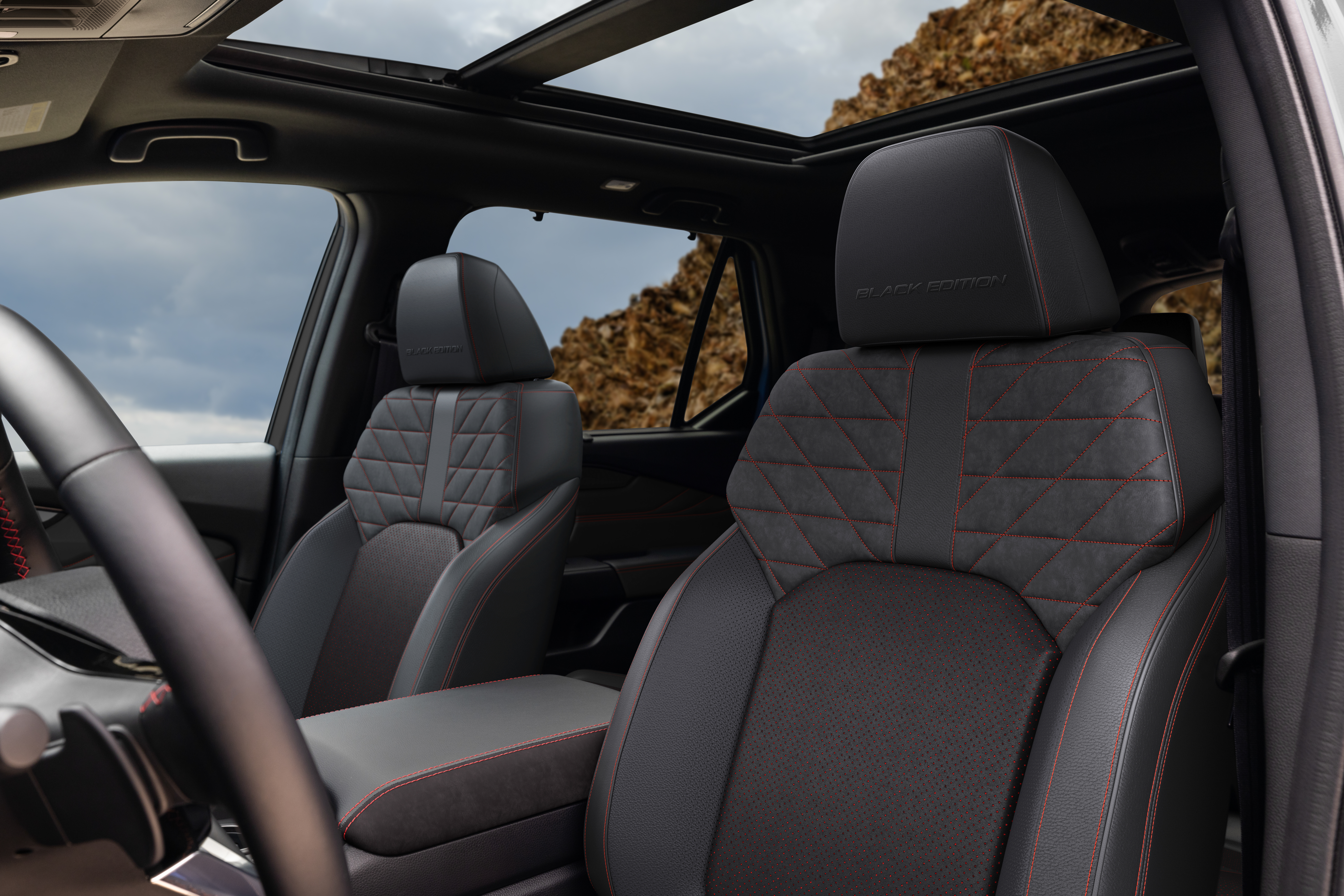 honda pilot black edition 2026 17 interior front row oem jpg