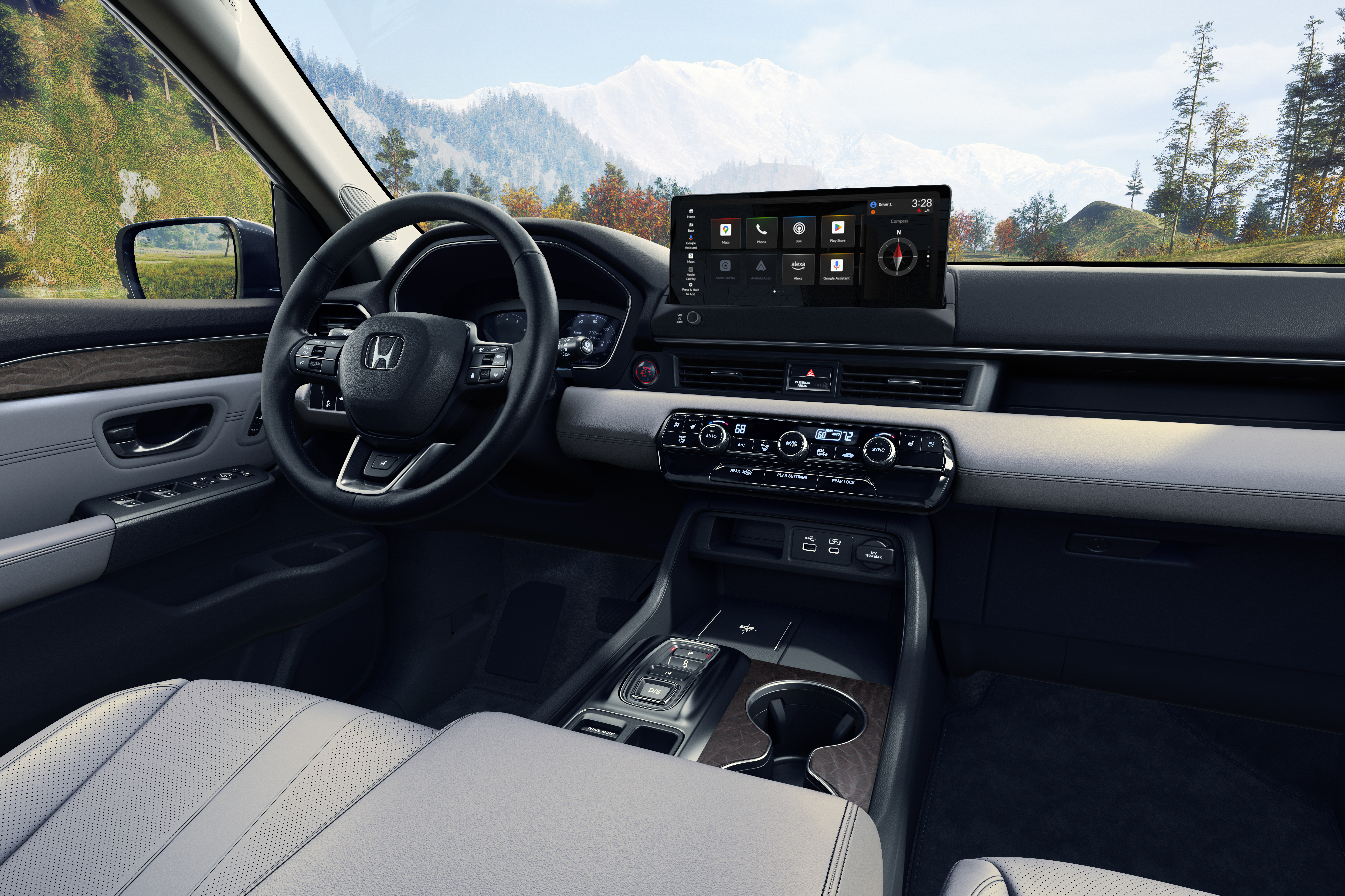 honda pilot elite 2026 04 interior front row oem jpg